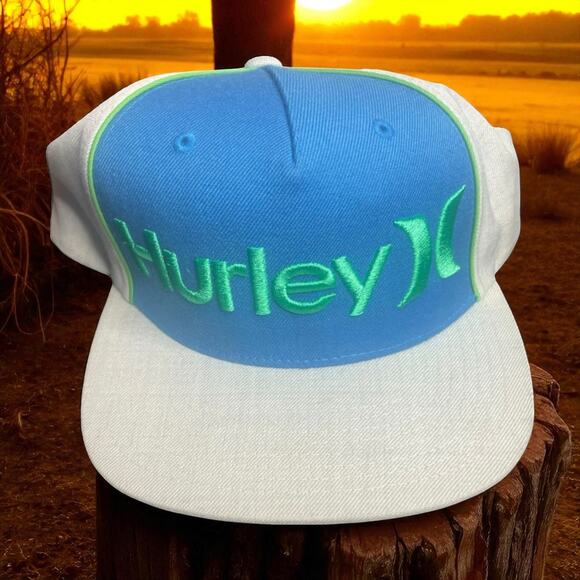 Hurley Classics Yupoong Trucker Hat Cap Logo Embroidered Mesh Snapback Baseball - Picture 12 of 12